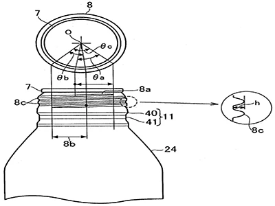 Bottle and can threaded connection sealing Bottle and can threaded connection sealing